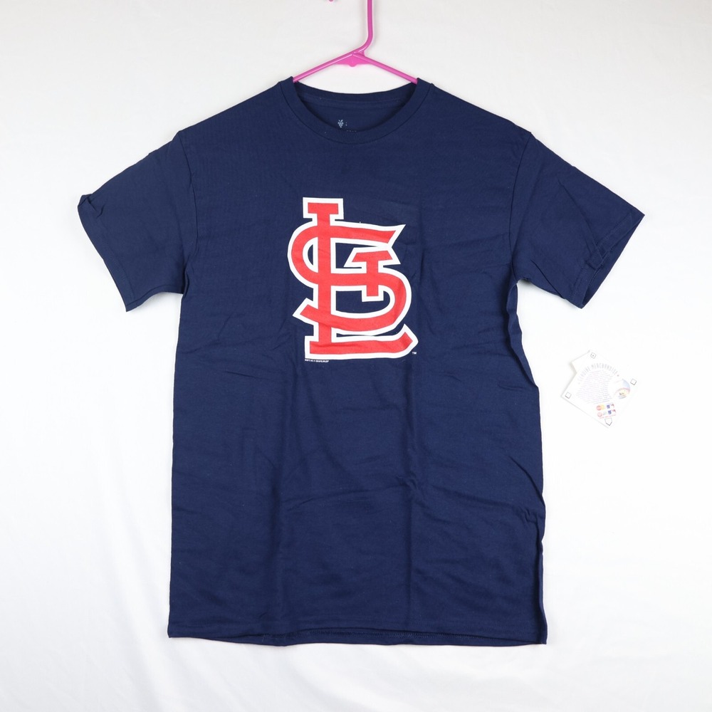 NWT MLB Soft As A Grape T-Shirt Womens‎ Small Navy St. Louis Cardinals Crew Neck